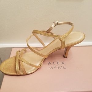 Gold Strappy Heel